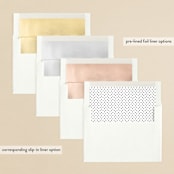 "Elegant Space" - Save the Dates in Sugar by Jessica Williams - Envelope Liner Options