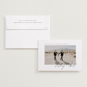 "Horizon" - Save the Dates in Silk by Kelly Schmidt - Save the Date with Envelope
