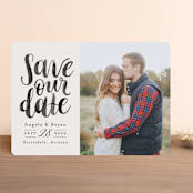 "Brushed Date" - Save the Dates in Sand by Pink House Press - Front