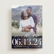 "Geo Lovely" - Save the Dates in Onyx by heythird - Front