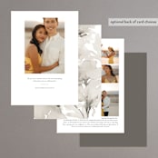 "Happy Together in Love" - Save the Dates in Snow by Chris Griffith - Back of Card Options