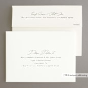 "Happy Together in Love" - Save the Dates in Snow by Chris Griffith - FREE Recipient Addressing