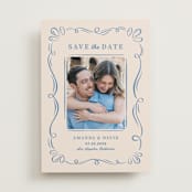 "Happy Day" - Save the Dates in Dusty Blue by Lucia Saisse - Front
