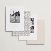 "Happy Day" - Save the Dates in Dusty Blue by Lucia Saisse - Back of Card Options