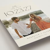 "romancing the date" - Save the Dates in Ivory by Carolyn Nicks - Detail