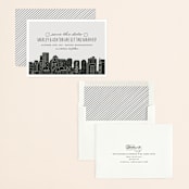 "Big City - Boston" - Save the Dates in Light Taupe by Hooray Creative - Assembled