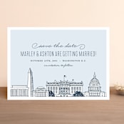 "Big City - Washington DC" - Save the Dates in Pale Blue by Hooray Creative - Front