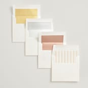 "awning stripe" - Save the Dates in Peach by Sara Hicks Malone - Envelope Liner Options