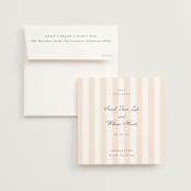 "awning stripe" - Save the Dates in Peach by Sara Hicks Malone - Save the Date with Envelope