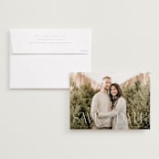 "Aside" - Save the Dates in Quartz by Kristie Kern - Save the Date with Envelope