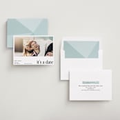 "It's our date" - Save the Dates in Snow by Mere Paper - Assembled