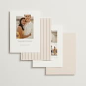"Modern Aligned" - Save the Dates in Creampuff by Carolyn MacLaren - Back of Card Options