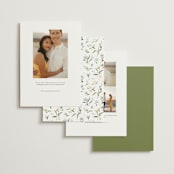 "Fleur" - Save the Dates in Lily by Everett Paper Goods - Back of Card Options