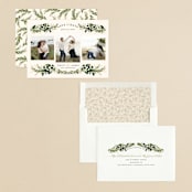 "Greenery Wisp" - Save the Dates in Ivory by Susan Moyal - Assembled