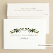 "Greenery Wisp" - Save the Dates in Ivory by Susan Moyal - FREE Recipient Addressing