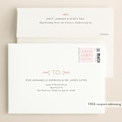 "His & Hers" - Save the Dates in Cloud by Carolyn MacLaren - FREE Recipient Addressing