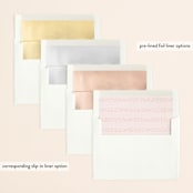 "His & Hers" - Save the Dates in Cloud by Carolyn MacLaren - Envelope Liner Options
