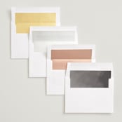 "The Beginning" - Save the Dates in Pearl by Pati Cascino - Envelope Liner Options