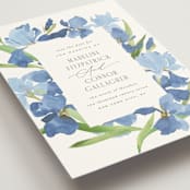 "Irises" - Save the Dates in Lake by Everett Paper Goods - Detail