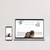 "Irises" - Save the Dates in Lake by Everett Paper Goods - FREE Wedding Website