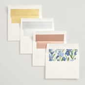 "Irises" - Save the Dates in Lake by Everett Paper Goods - Envelope Liner Options