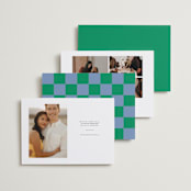 "Modern Overlay" - Save the Dates in Spearmint by Baumbirdy - Back of Card Options