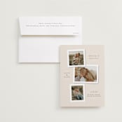 "Portraits" - Save the Dates in Champagne by Jennifer Wick - Save the Date with Envelope