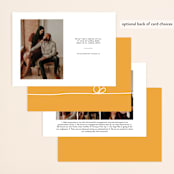 "The Happy Couple" - Save the Dates in Tangerine by R studio - Back of Card Options