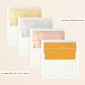 "The Happy Couple" - Save the Dates in Tangerine by R studio - Envelope Liner Options