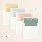 "Fling" - Save the Dates in Clover by Andrea Mentzer - Envelope Liner Options
