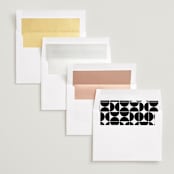 "enbolden" - Save the Dates in Blanc by Erin Deegan - Envelope Liner Options