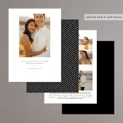 "Smitten" - Save the Dates in Ebony by Nicoletta Savod - Back of Card Options