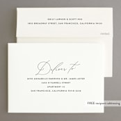 "Smitten" - Save the Dates in Ebony by Nicoletta Savod - FREE Recipient Addressing