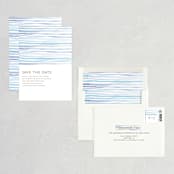 "Horizon" - Save the Dates in Light Cornflower by Dean Street - Assembled