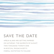 "Horizon" - Save the Dates in Light Cornflower by Dean Street - Detail