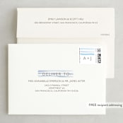 "Horizon" - Save the Dates in Light Cornflower by Dean Street - FREE Recipient Addressing