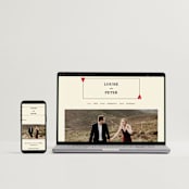 "Red Hearts" - Save the Dates in Champagne by Helena Vitto - FREE Wedding Website