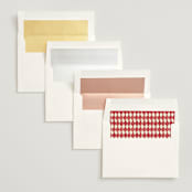 "Red Hearts" - Save the Dates in Champagne by Helena Vitto - Envelope Liner Options