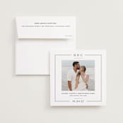 "Alcott" - Save the Dates in Ebony by Meagan Christensen - Save the Date with Envelope