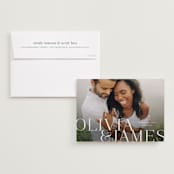 "This Couple" - Save the Dates in Pearl by Lauren Chism - Save the Date with Envelope