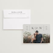 "Romantic Label" - Save the Dates in Ink by Carolyn MacLaren - Save the Date with Envelope