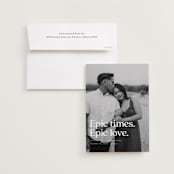 "Epic" - Save the Dates in Snow by Jackie Crawford - Save the Date with Envelope