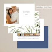 "Nature Love" - Save the Dates in Navy by Susan Moyal - Back of Card Options