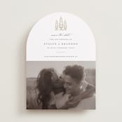 "Arborvitae" - Save the Dates in Champagne by Sarah Brown - Front