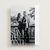 "Editorial lettering" - Save the Dates in Pearl by Ana de Sousa - Front