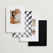 "Simple Names" - Save the Dates in Onyx by Emily Betts - Back of Card Options