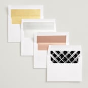 "Simple Names" - Save the Dates in Onyx by Emily Betts - Envelope Liner Options