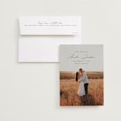 "Simple Names" - Save the Dates in Onyx by Emily Betts - Save the Date with Envelope
