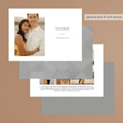 "Square Stamp" - Save the Dates in Cloud by Kelly Williams - Back of Card Options