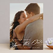 "Slant" - Save the Dates in Snow by Michelle Taylor - Front